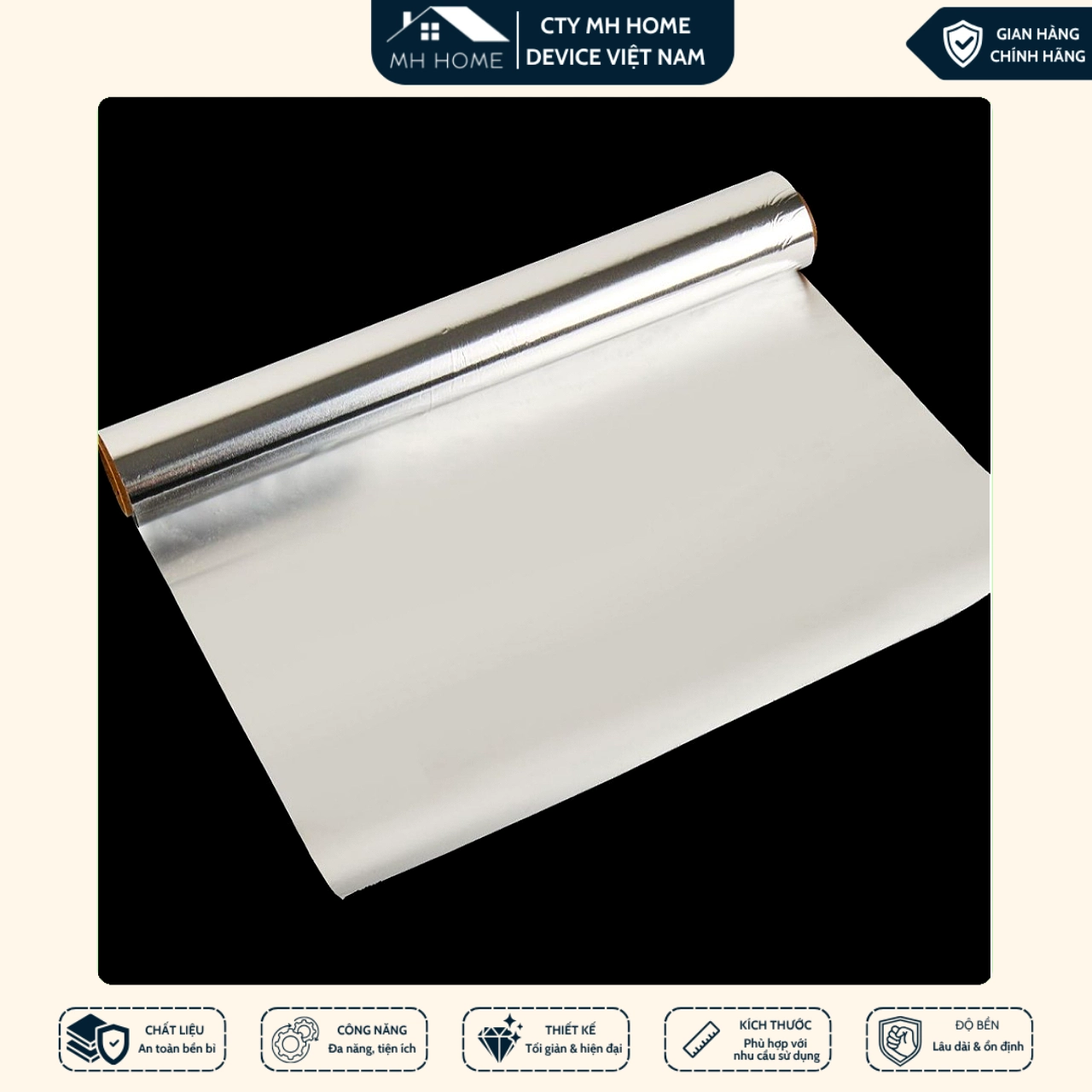 Combo 5-10-15 Cuộn Giấy Bạc Thực Phẩm 5m x 30cm An Toàn Chịu Nhiệt Đa Năng